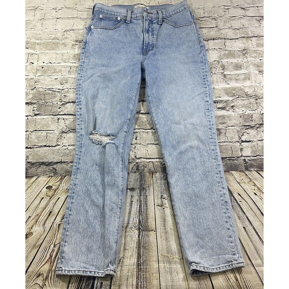 Madewell Jeans Womens 27 Blue The Perfect Vintage Crop Distressed Pants - Picture 2 of 16